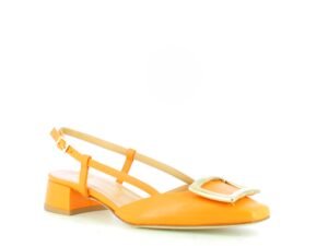 Sandale Femme orange avec sangle arrière